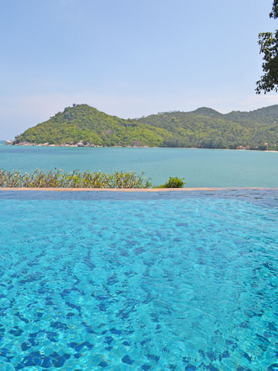 piscine avec vue sur la baie Golfe de Thailande
